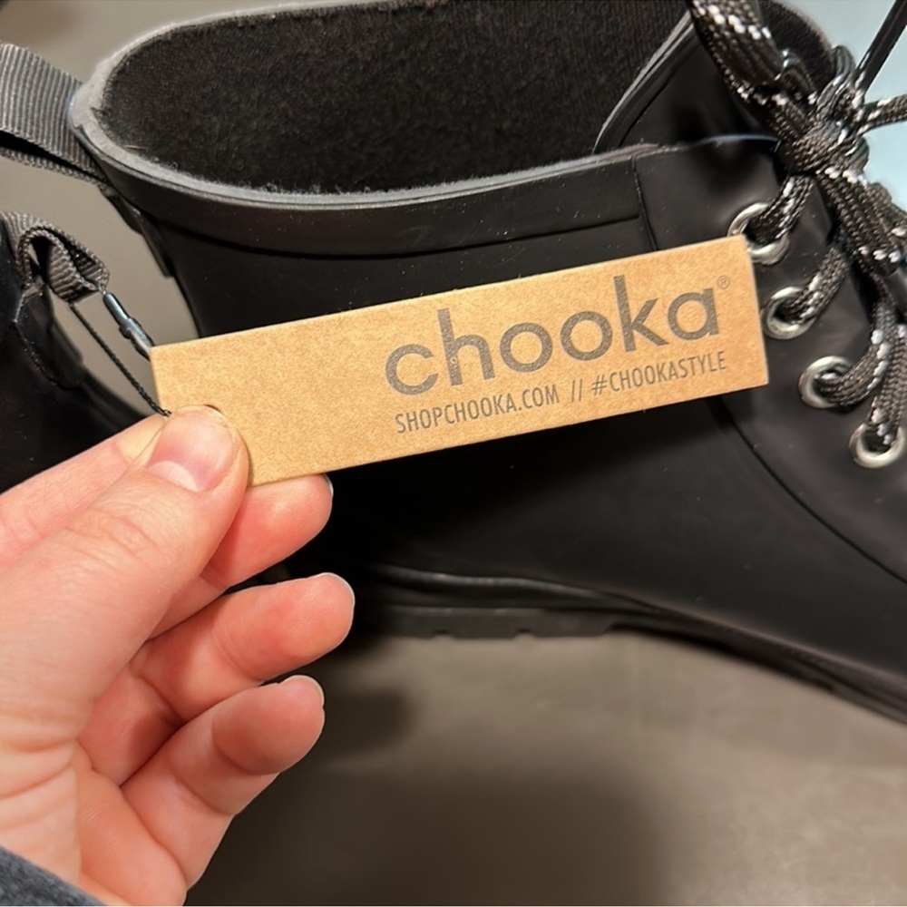 NWT Chooka Black Women's Lace-Up Winter Boots - Picture 7 of 9
